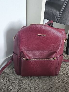 Burgundy Leather Backpack